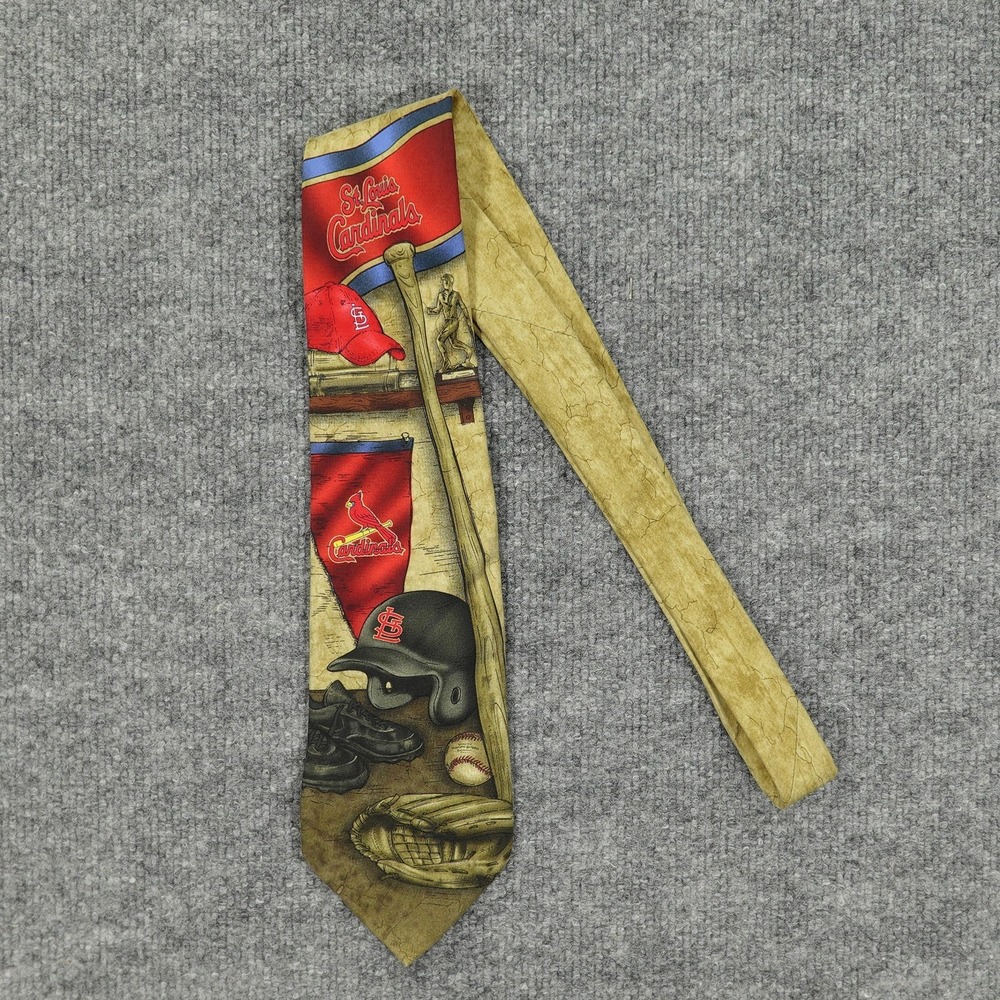 St. Louis Cardinals Neck Tie Mens One Size Gold Silk MLB Baseball Eagles Wings